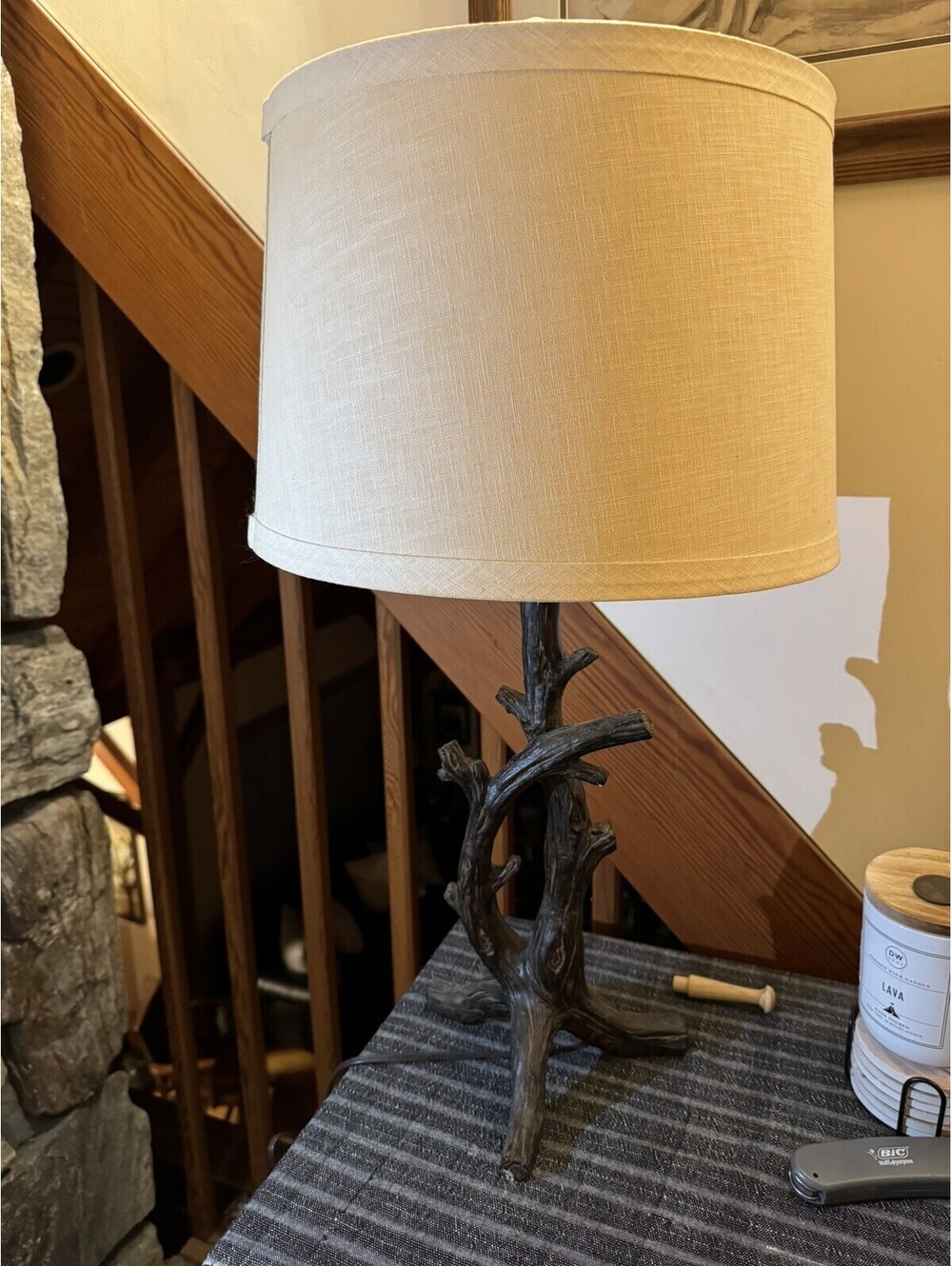 Resin Tree Branch Lamp 27” T Exquisite Detail. Heavy. Beautiful Craftsmanship!!